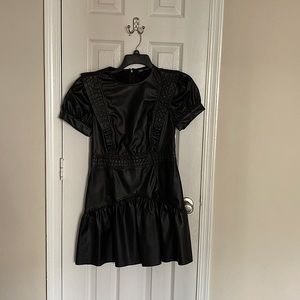 Black Leather Zara Dress! In a size medium!! Perfect for a night out!! BRAND NEW